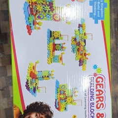 Battery Operated 81pcs Rotating Building Blocks with Gears for STEM Learning