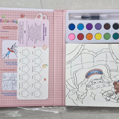 Cartoon Art Coloring Painting Set for Kid's