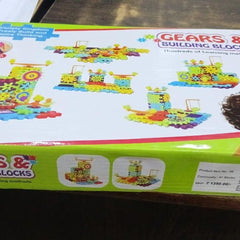Battery Operated 81pcs Rotating Building Blocks with Gears for STEM Learning