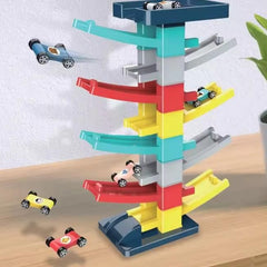 DIY Multilevel Racetrack Glider on Building Block Toys