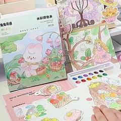 Cartoon Art Coloring Painting Set for Kid's