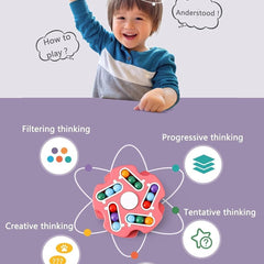 Fidget toy rotating Magic Bean Cube Spinner