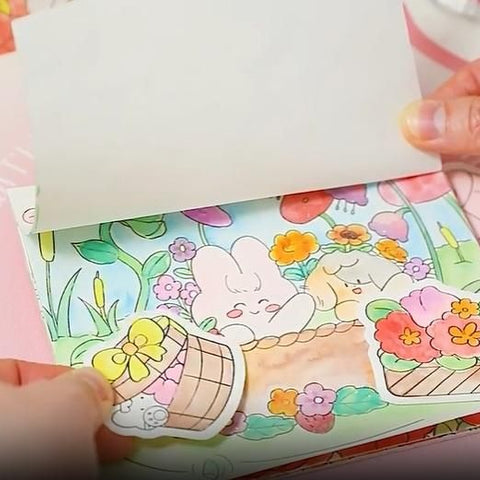 Cartoon Art Coloring Painting Set for Kid's