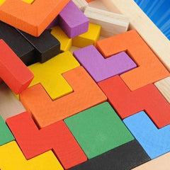 Wooden Intelligence Tetris Jigsaw Puzzle Set
